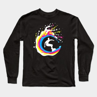colorful surfing Long Sleeve T-Shirt